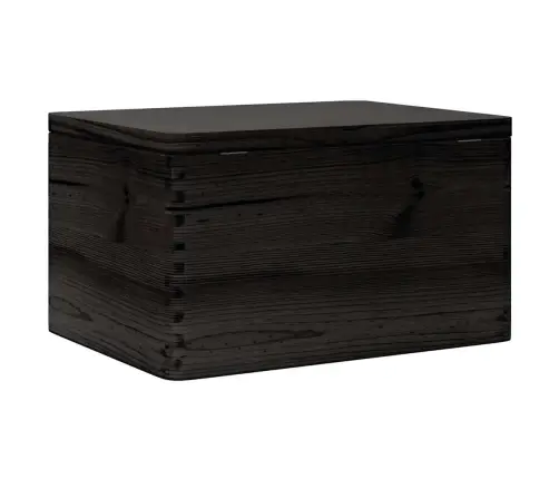 Koka Kaste Ar Vāku, Melns, 40X30X23 Cm, Priedes Masīvkoks Vidaxl