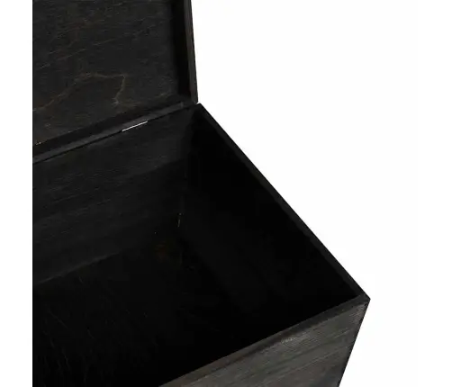 Koka Kaste Ar Vāku, Melns, 40X30X23 Cm, Priedes Masīvkoks Vidaxl