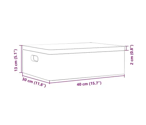 Puidust Kast Kaanega Ja Käepidemetega Must Täispuit Männipuit