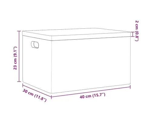 Koka Kaste Ar Vāku Un Rokturiem Melns 40X30X23 Cm Priedes Koks Vidaxl