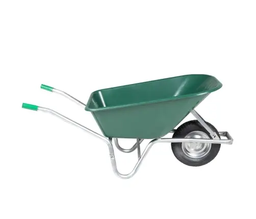 Wheelbarrow Green 90 L 150 Kg Cinkots Tērauds Un Plastmasa Vidaxl
