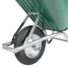 Wheelbarrow Green 90 L 150 Kg Cinkots Tērauds Un Plastmasa Vidaxl