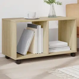 Plaukts Ar Riteņiem, Ozolkoka, 72X33X42,5 Cm, Konstruēts Koks Vidaxl