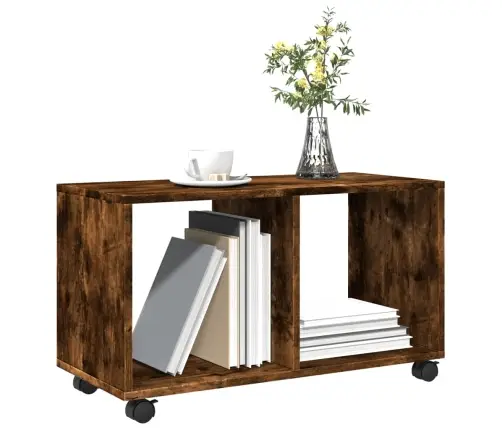 Plaukts Ar Riteņiem, Ozolkoka, 72X33X42,5 Cm, Konstruēts Koks Vidaxl