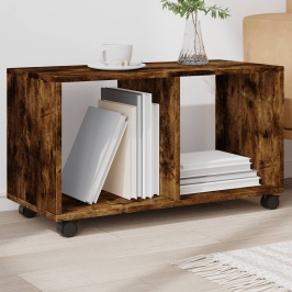 Plaukts Ar Riteņiem, Ozolkoka, 72X33X42,5 Cm, Konstruēts Koks Vidaxl