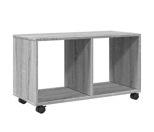 Plaukts Ar Riteņiem, Pelēka Koka, 72X33X42,5Cm, Konstruēts Koks Vidaxl