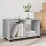 Plaukts Ar Riteņiem, Pelēka Koka, 72X33X42,5Cm, Konstruēts Koks Vidaxl