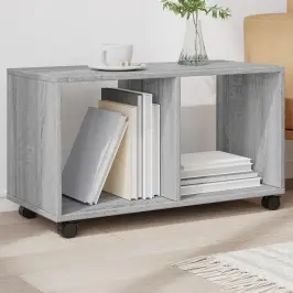 Plaukts Ar Riteņiem, Pelēka Koka, 72X33X42,5Cm, Konstruēts Koks Vidaxl