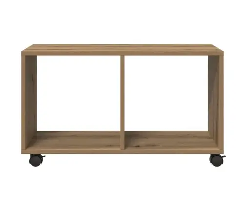 Plaukts Ar Riteņiem, Koka Krāsa, 72X33X42,5 Cm, Konstruēts Koks Vidaxl