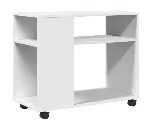 Galdiņš Ar Riteņiem, Balts, 70X35X60 Cm, Konstruēts Koks Vidaxl Galdiņš Ar Riteņiem, Balts, 70X35X60 Cm, Konstruēts Koks Vidaxl