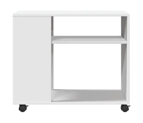 Galdiņš Ar Riteņiem, Balts, 70X35X60 Cm, Konstruēts Koks Vidaxl Galdiņš Ar Riteņiem, Balts, 70X35X60 Cm, Konstruēts Koks Vidaxl