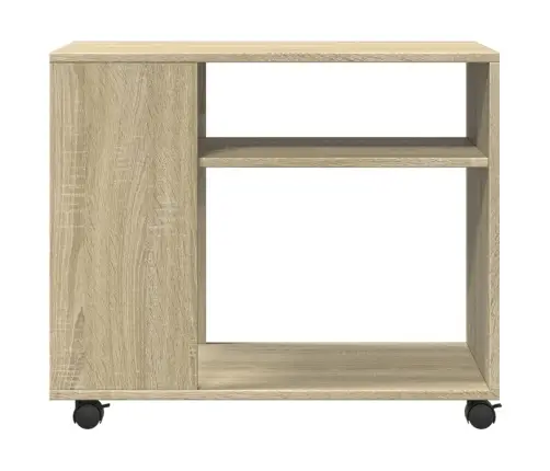Galdiņš Ar Riteņiem, Ozolkoka, 70X35X60 Cm, Inženierijas Koks Vidaxl Galdiņš Ar Riteņiem, Ozolkoka, 70X35X60 Cm, Inženierijas Koks Vidaxl