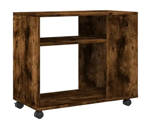 Šoninis Staliukas Su Ratukais, Dūminis, 70X35X60cm Mediena Šoninis Staliukas Su Ratukais, Dūminis, 70X35X60cm Mediena