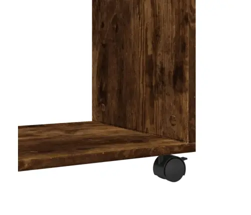 Šoninis Staliukas Su Ratukais, Dūminis, 70X35X60cm Mediena Šoninis Staliukas Su Ratukais, Dūminis, 70X35X60cm Mediena