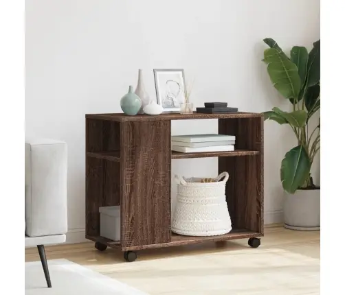 Galdiņš Ar Riteņiem, Ozolkoka, 70X35X60 Cm, Inženierijas Koks Vidaxl