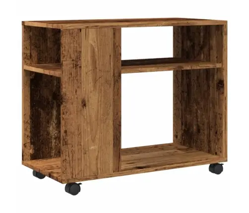Galdiņš Ar Riteņiem, Veca Koka, 70X35X60 Cm, Inženierijas Koks Vidaxl Galdiņš Ar Riteņiem, Veca Koka, 70X35X60 Cm, Inženierijas Koks Vidaxl