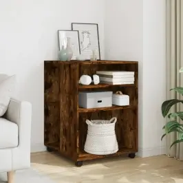 Lisalaud Ratastega, Suitsutatud Tamm, 55X60X78 cm Tehispuit