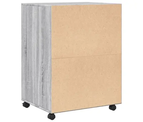 Plaukts Uz Riteņiem, Pelēcīgs, 60X48X81 Cm, Inženierijas Koks Vidaxl