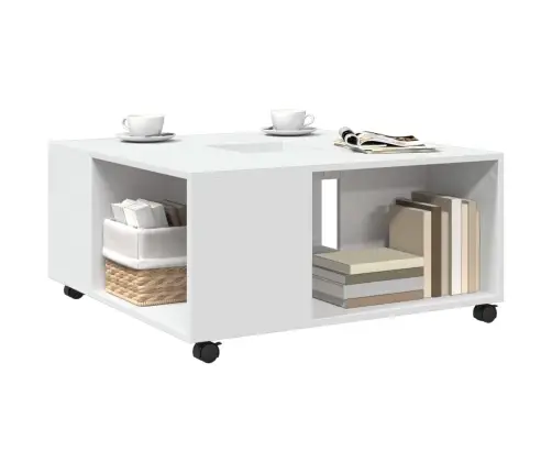 Kafijas Galdiņš, Balts, 80X80X40 Cm, Inženierijas Koks Vidaxl