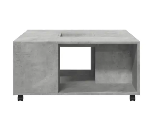 Kavos Staliukas, Betono Pilkas, 80X80X40cm Apdirbta Mediena Kavos Staliukas, Betono Pilkas, 80X80X40cm Apdirbta Mediena