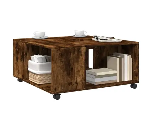 Kafijas Galdiņš, Ozola Krāsa, 80X80X40 Cm, Inženierijas Koks Vidaxl