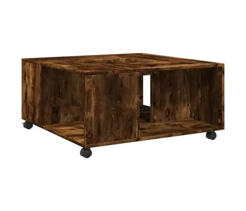 Kafijas Galdiņš, Ozola Krāsa, 80X80X40 Cm, Inženierijas Koks Vidaxl