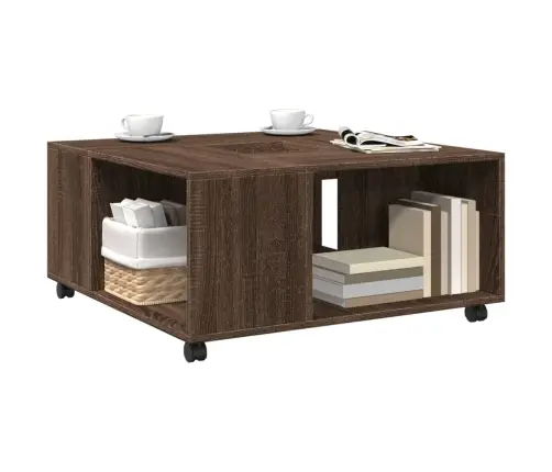 Kafijas Galdiņš, Ozolkoka Krāsa, 80X80X40 Cm, Inženierijas Koks Vidaxl