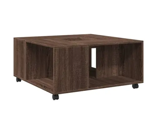 Kafijas Galdiņš, Ozolkoka Krāsa, 80X80X40 Cm, Inženierijas Koks Vidaxl