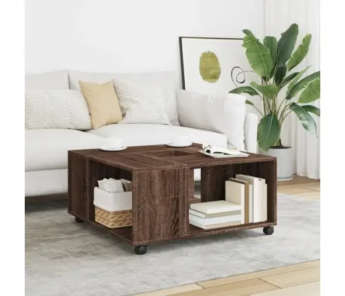 Kafijas Galdiņš, Ozolkoka Krāsa, 80X80X40 Cm, Inženierijas Koks Vidaxl