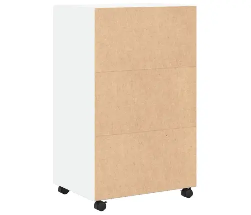 Ratastel Kapp, Valge, 55X40X91 cm Tehispuit