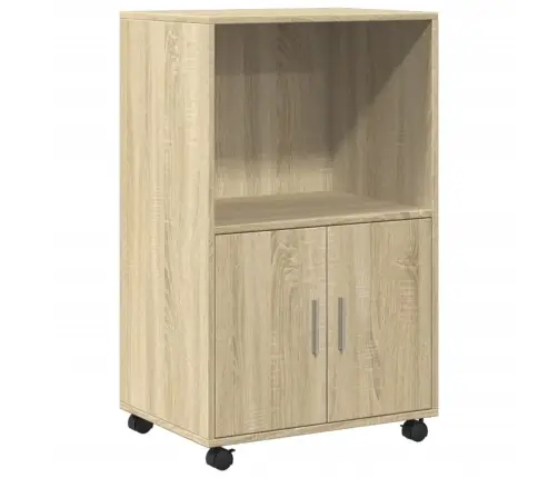 Spintelė Su Ratukais, Ąžuolo, 55X40X91cm Apdirbta Mediena