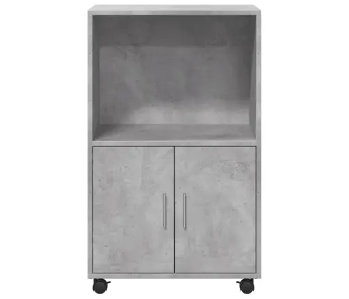 Plaukts Ar Riteņiem, Pelēks, 55X40X91 Cm, Inženierijas Koks Vidaxl