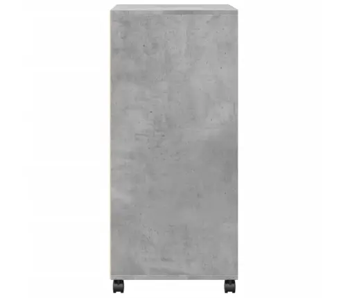 Plaukts Ar Riteņiem, Pelēks, 55X40X91 Cm, Inženierijas Koks Vidaxl