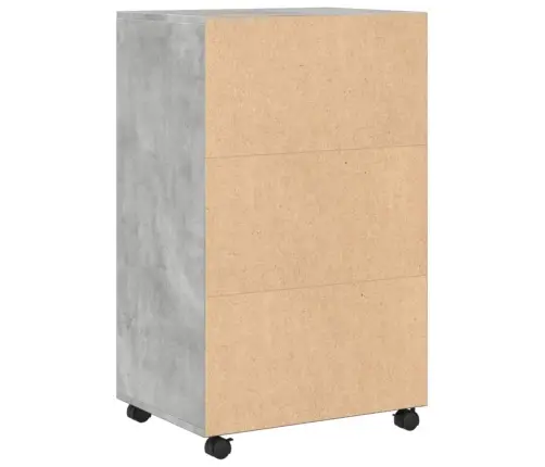 Plaukts Ar Riteņiem, Pelēks, 55X40X91 Cm, Inženierijas Koks Vidaxl