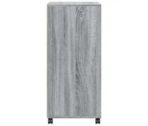 Plaukts Ar Riteņiem, Pelēcīgs, 55X40X91 Cm, Inženierijas Koks Vidaxl