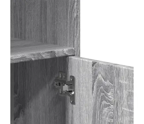 Plaukts Ar Riteņiem, Pelēcīgs, 55X40X91 Cm, Inženierijas Koks Vidaxl