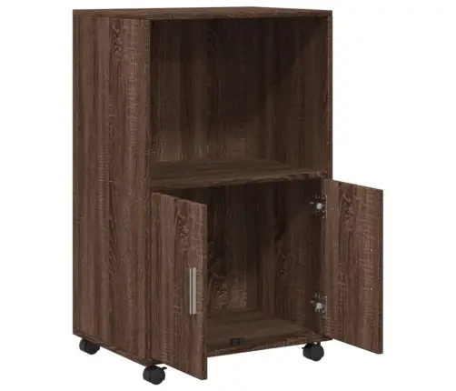 Plaukts Uz Riteņiem, Ozolkoka, 55X40X91 Cm, Inženierijas Koks Vidaxl