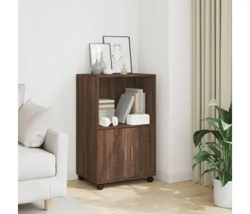 Plaukts Uz Riteņiem, Ozolkoka, 55X40X91 Cm, Inženierijas Koks Vidaxl