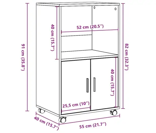 Ratastel Kapp, Käsitöötamm, 55 X 40 X 91 cm Tehispuit