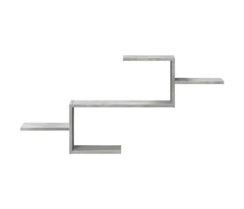 Sienas Plaukts, Betona Pelēks, 104X15X49 Cm, Inženierijas Koks Vidaxl