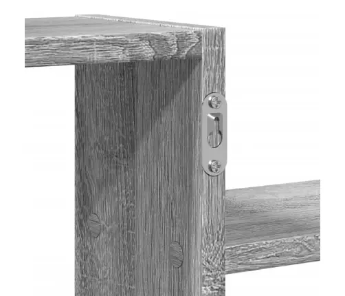 Sienas Plaukts, Pelēcīgs, 104X15X49 Cm, Inženierijas Koks Vidaxl