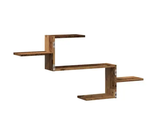 Sienas Plaukts, Veca Koka, 104X15X49 Cm, Inženierijas Koks Vidaxl