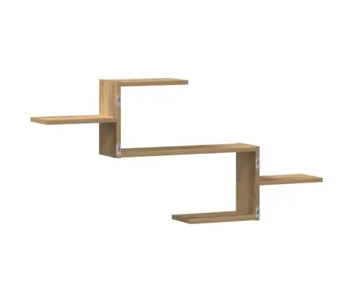 Sienas Plaukts, Koka Krāsa, 104X15X49 Cm, Inženierijas Koks Vidaxl