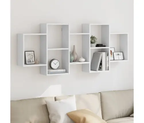 Sienas Plaukts, Balts, 159X18X65 Cm, Inženierijas Koks Vidaxl