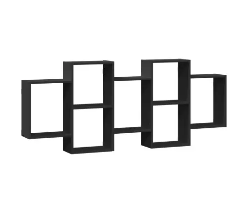 Sienas Plaukts, Melns, 159X18X65 Cm, Konstruēts Koks Vidaxl