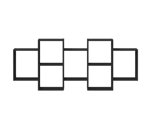 Sienas Plaukts, Melns, 159X18X65 Cm, Konstruēts Koks Vidaxl