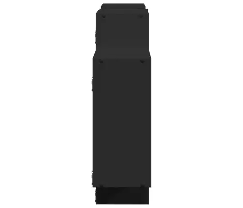 Sienas Plaukts, Melns, 159X18X65 Cm, Konstruēts Koks Vidaxl