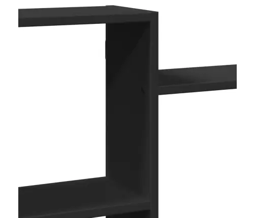 Sienas Plaukts, Melns, 159X18X65 Cm, Konstruēts Koks Vidaxl