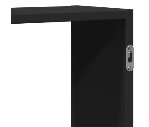 Sienas Plaukts, Melns, 159X18X65 Cm, Konstruēts Koks Vidaxl