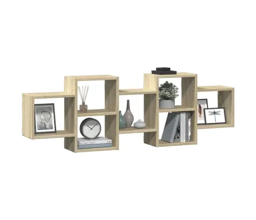 Sieninė Lentyna, Sonoma Ąžuolo, 129X18X42cm Apdirbta Mediena